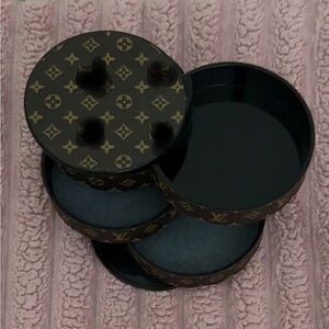 NWOT Brown Monogram 4 Tiered Jewelry Box